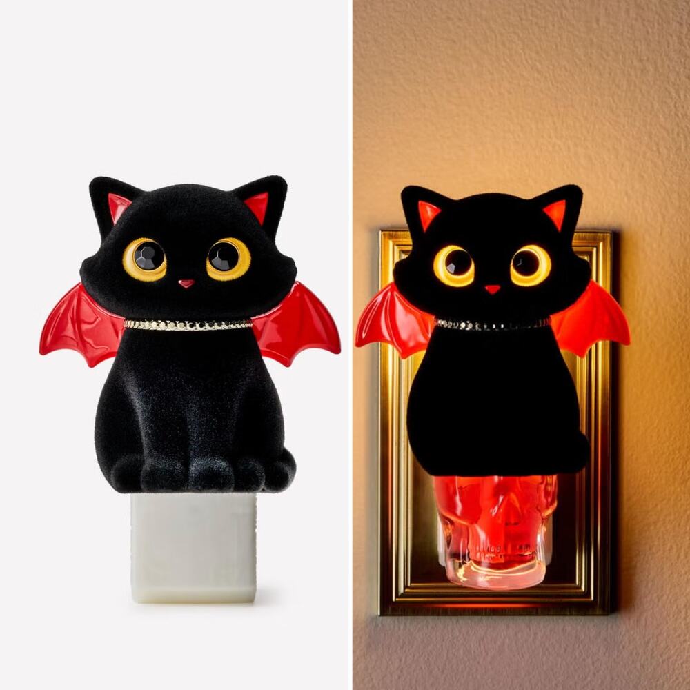 Bath & Body Works Halloween Witchy Cat Night Light - Black Cat Wallflower